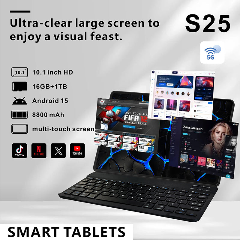 X-PRIME S25 | 10.1'' Display | 16GB RAM | 6800 mAh Battery | 12MP Camera | Tablet PC