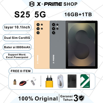 X-PRIME S25 | 10.1'' Display | 16GB RAM | 6800 mAh Battery | 12MP Camera | Tablet PC